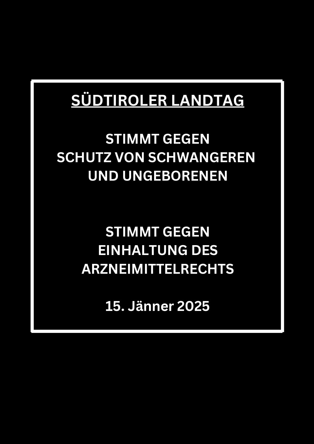 Südtiroler Landtagsabgeordnete der Regierungsparteien (SVP, Freiheitliche, LEGA, Fratelli d’Italia – Galateo, La Civica), sowie der Oppositionsparteien TEAM K, GRÜNE und PD stimmen geschlossen gegen die vom Gesetzgeber vorgesehene Informationspflicht über Sicherheit und Wirksamkeit der sog. Covid-19-„Impstoffe“, gegen die Einhaltung der ärztlichen Verschreibungspflicht und für die weitere aktive Empfehlung der experimentellen COVID-19-mRNA-„Impfungen“ auch für Schwangere